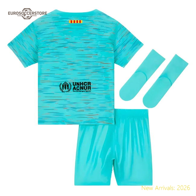 Mini Kits Barcelona 2023 Third Jersey Shirt Football Fan Apparel