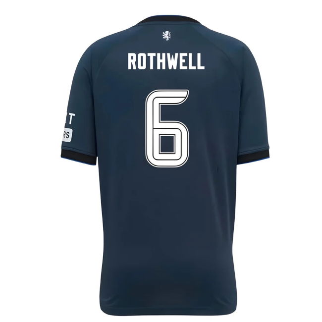 Ultra Comfort Replica Rangers Fc Kids Rothwell #6 Updated Design Sh...