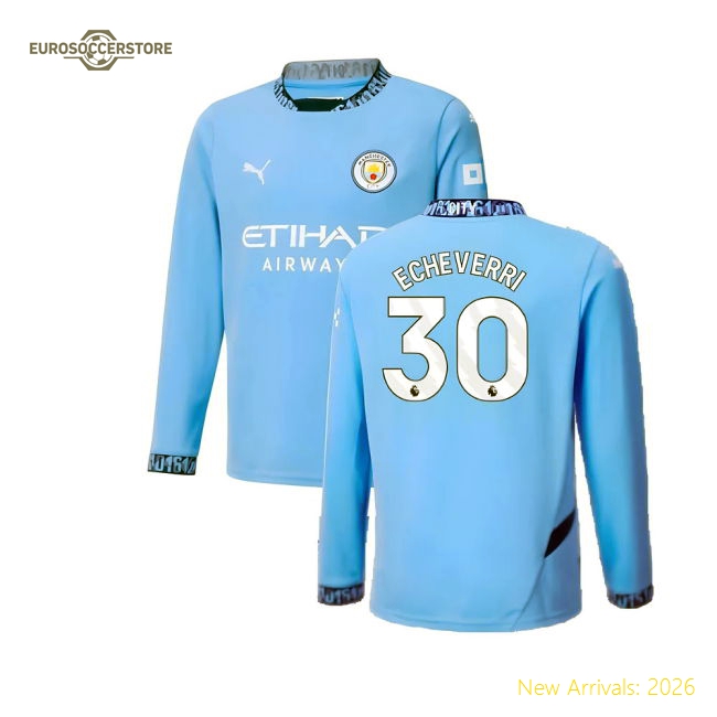 Child-friendly Kids Man City Echeverri Jersey 2024-2025
