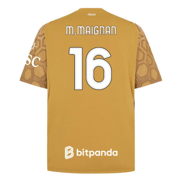 [DDJ] 2026-2027 AC Milan Home Goalkeeper Shirt (Gold) (M.Maignan 16)