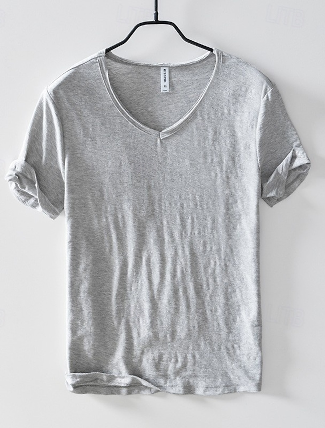 Men's Cotton T Shirt Tee Top Short Sleeve Sleeves V Neck Summer All