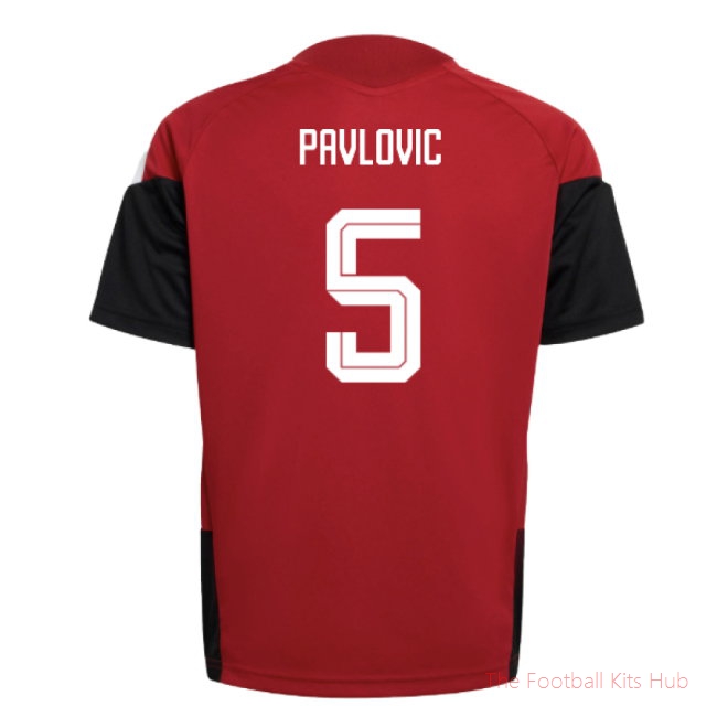 [JED] 2026/27 Germany Training Jersey (Red) - Kids (Pavlovic 5)