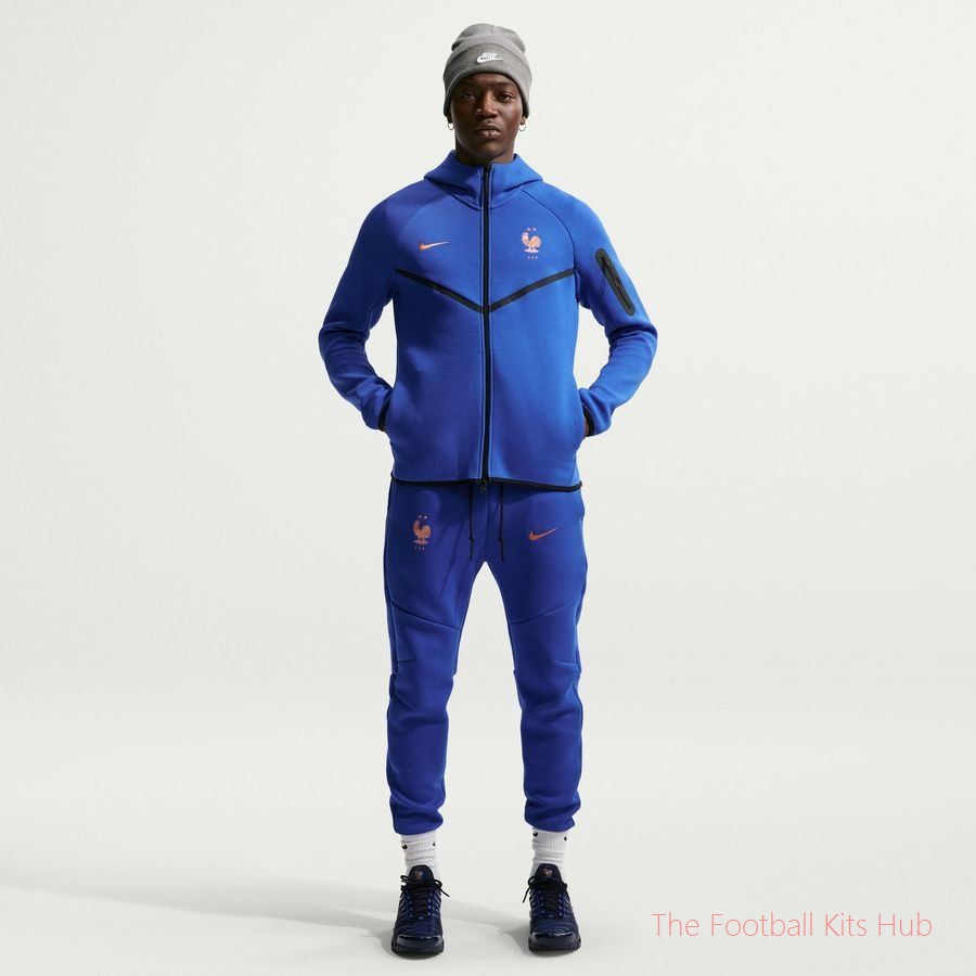 France Hoodie NSW Tech Fleece FZ World Cup 2026 - Game Royal/Metallic Copper
