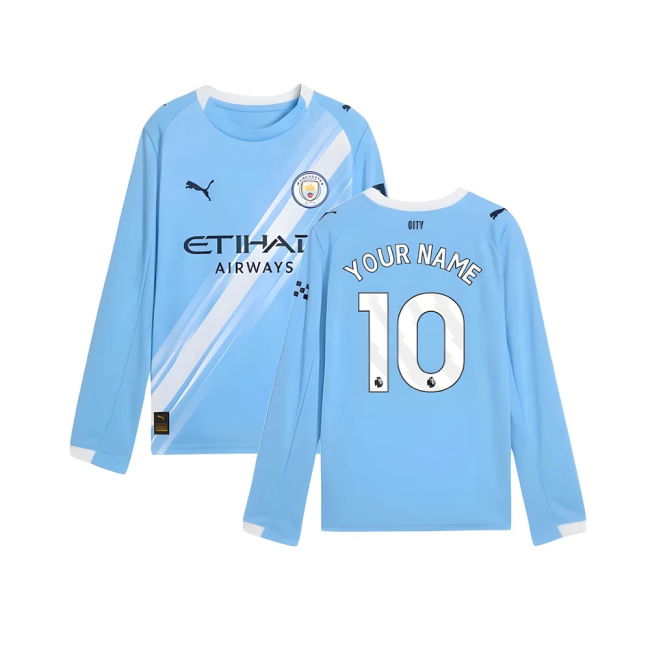 Official 2025-2026 Man City EPL Home Jersey (Kids)