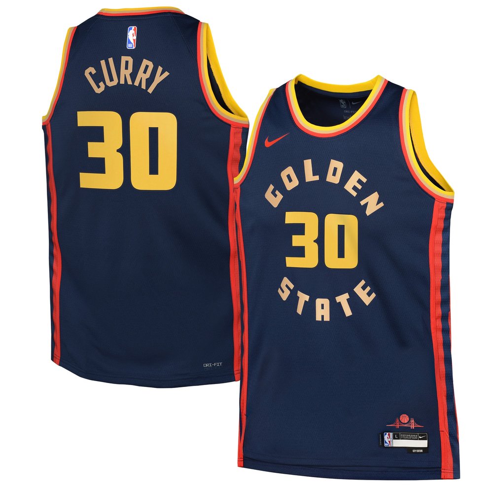Authentic Jersey Golden State Warriors Stephen Curry30 - Navy City...