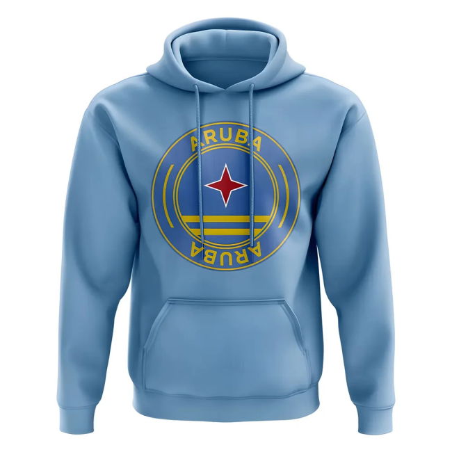Performance-Driven Aruba Football Badge Hoodie (Sky) Collector'S-Item