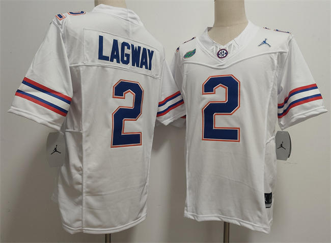 Men's None White 2024 game jersey None #2 home jersey Jersey