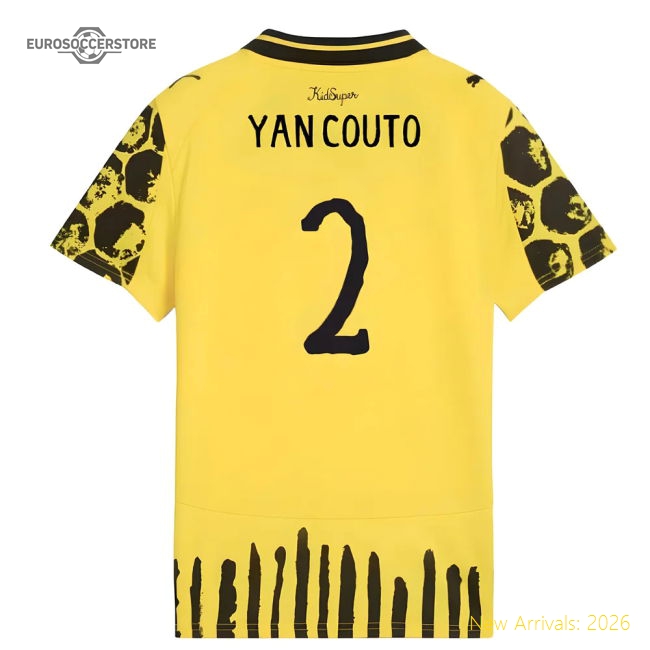 Gentle Football Team Kids Yan Couto Jersey 2025-2026 Non-irritating
