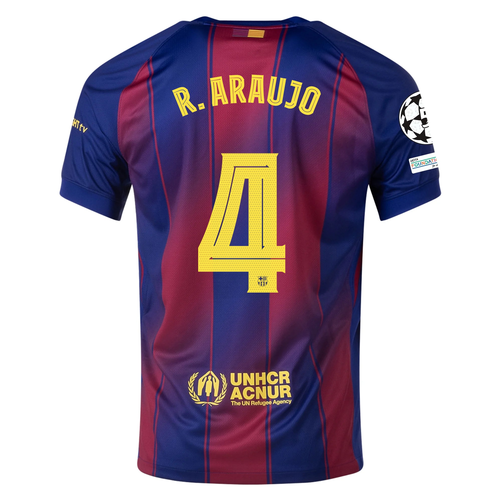 Barcelona Gold) 2025-2026 UCL Home Jersey – Authentic Shirt