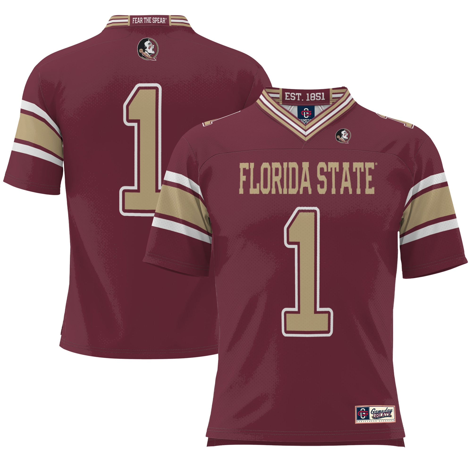 [DDG] Florida State Seminoles GameDay Greats Youth Endzone Football Jersey - Garnet