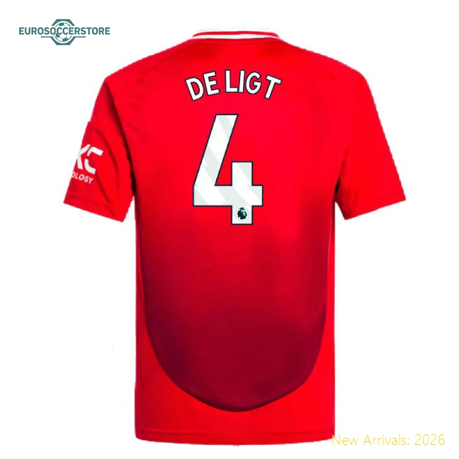 Premium Man Utd Kids De Ligt Jersey 2024-2025 Quick-dry