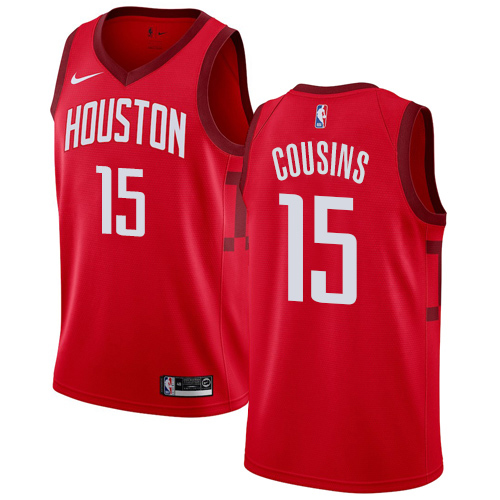 Red Nike Houston Rockets #15 Jersey - Fabric NBA Fan Apparel