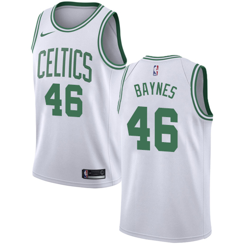 White Nike Boston Celtics #46 Celtics Jersey - Polyester Quality