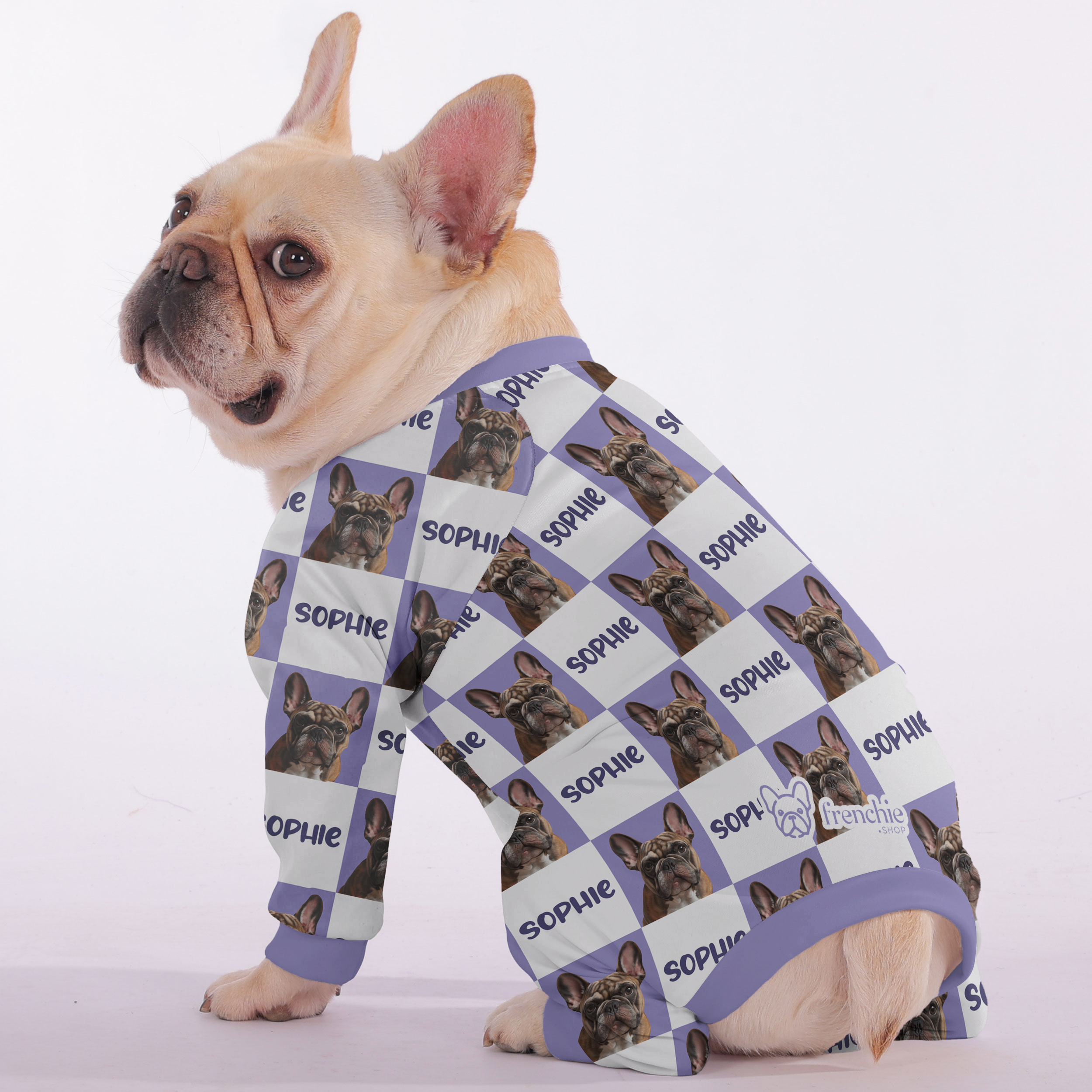 Comfortable Millie - Personalized French Bulldog Pajamas With Your Fr...