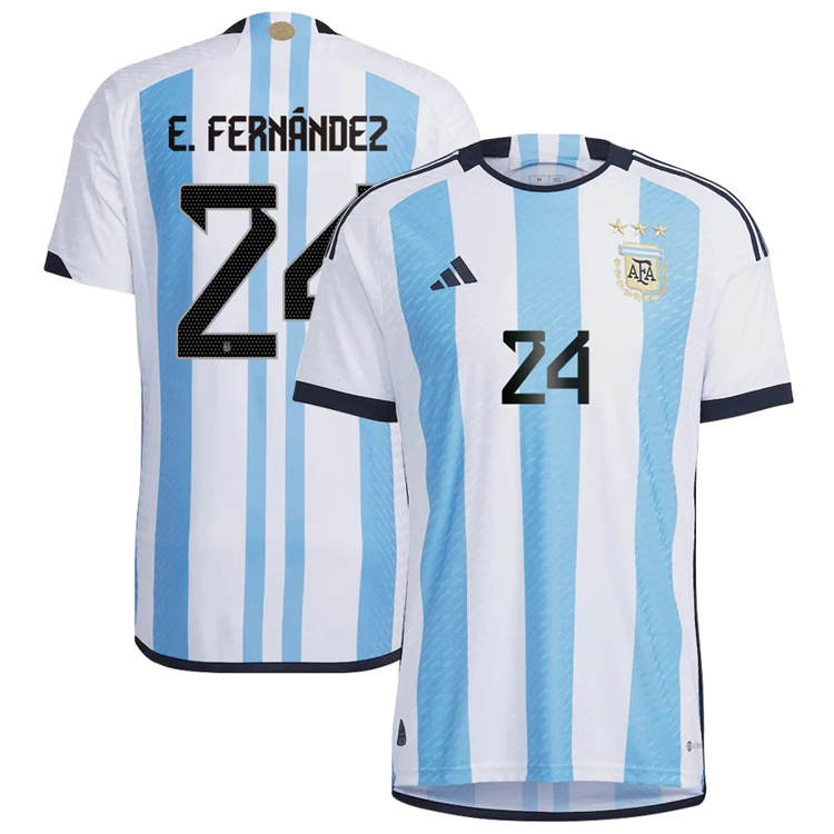 Performance Driven Argentina 3 Star 2022 Home White Enzo Soccer