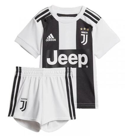 Kids Juventus 201819 Home Soccer Suits ShirtShorts - Official Replica
