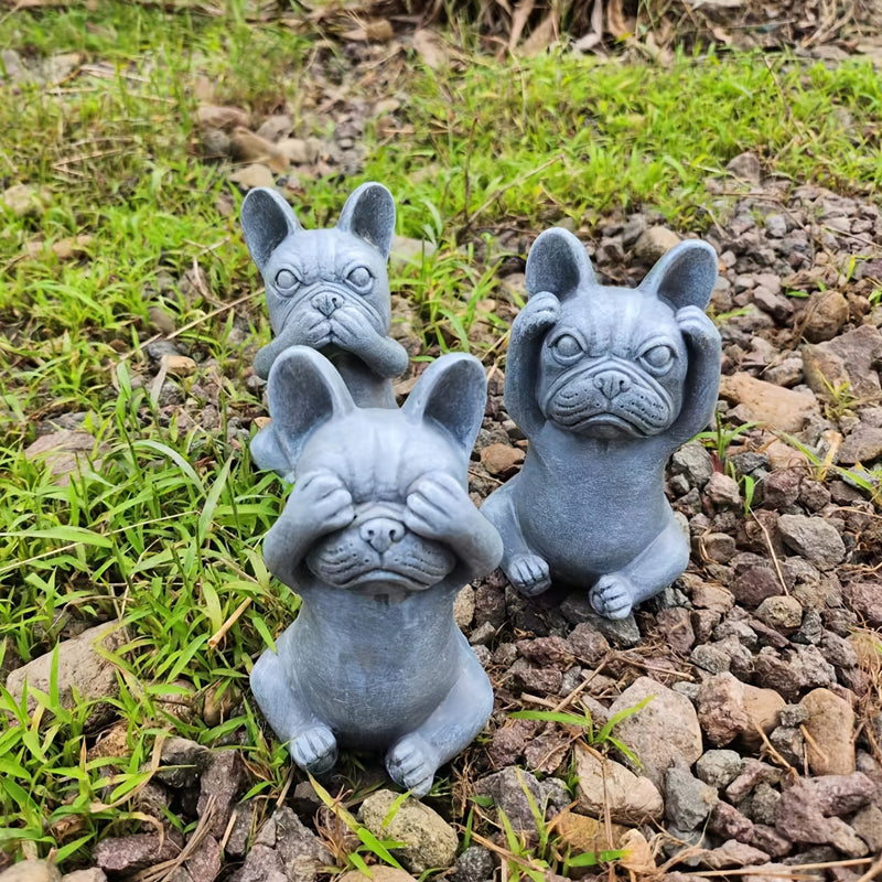 - Durable Charming Frenchie Resin Statue Summer Wear | Durable Build