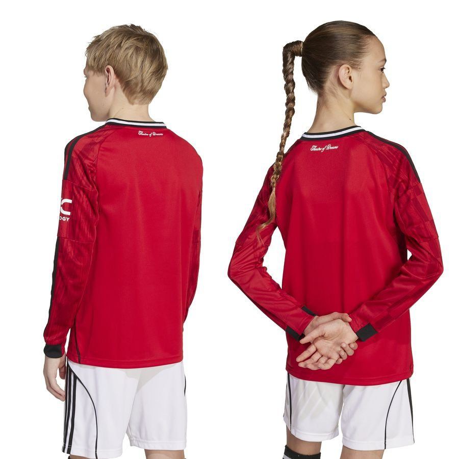 Manchester United Home Shirt 2025/26 Kids Long Sleeves