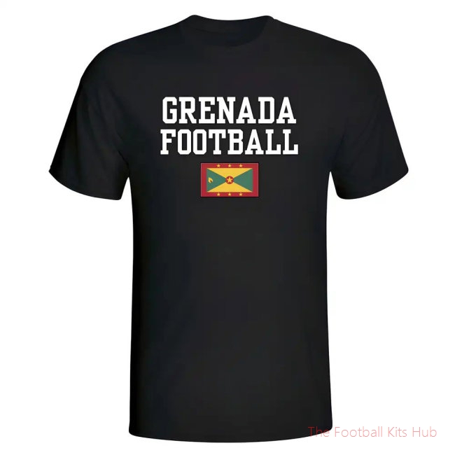Men Grenada Football T-Shirt - Black