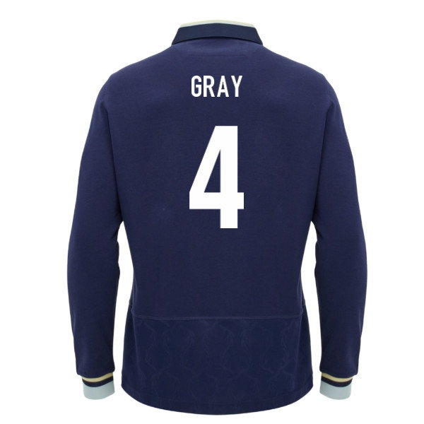 [DDJ] 2026 2027 Scotland Rugby LS Cotton Shirt Home Kit (Gray 4)