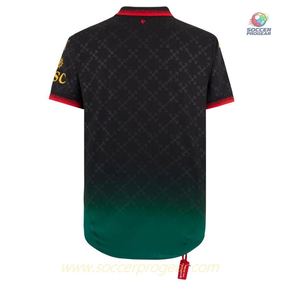 AC Milan Youth Football Kit Soccer Team Shirts Fourth Off White Black 2024-25 Edition