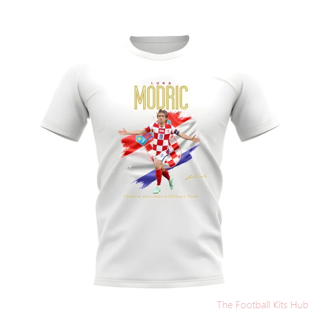 Luka Modric Croatia Celebration T-Shirt (White)