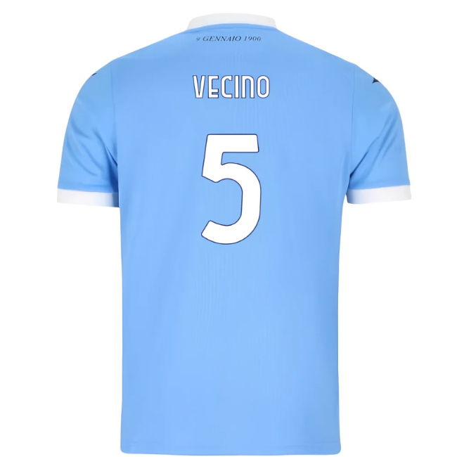 2025-2026 Lazio Home Durable Shirt (Kids) (Vecino 5) Quick Dry