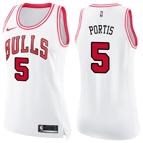 Trail Blazers White Chicago Bulls #5 Nike Jersey - Economical