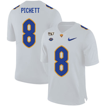Men's None White 2024 college football Kenny Pickett #8 moisture