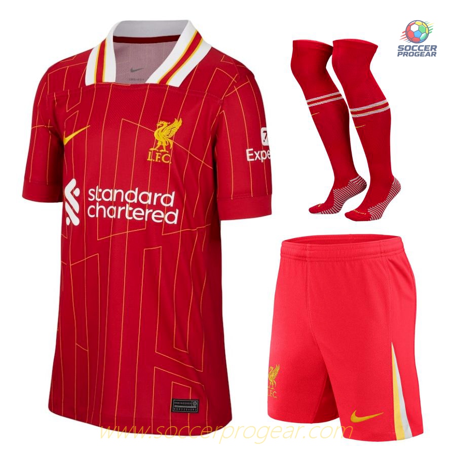 Liverpool Children's Edition Home Football Shirt Football Jersey 2024-25 Edition