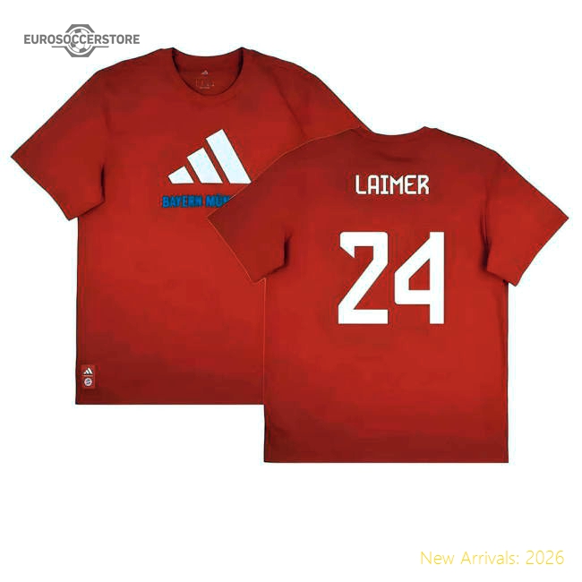 2025-2026 Bayern Munich Seasonal Graphic Tee (Red) (Laimer 24)