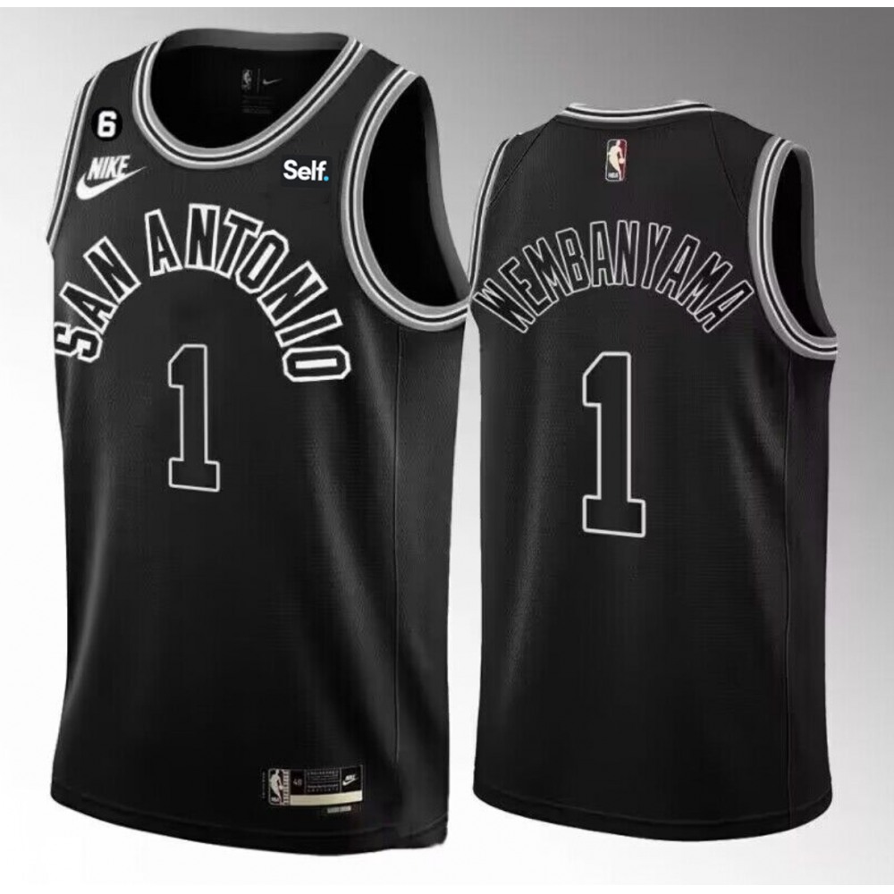 Pro Men's San Antonio Spurs #1 Victor Black Basketball Jersey