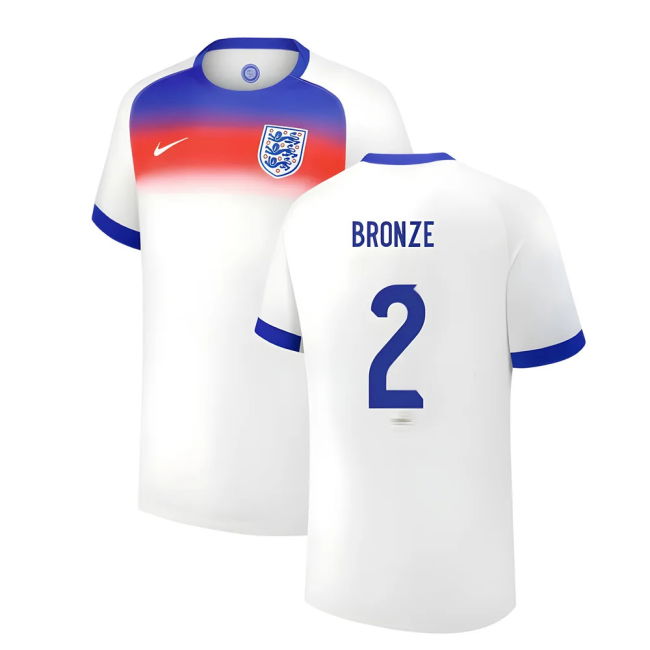 Womens BRONZE 2 2025-2026 England Football Team Home Strip