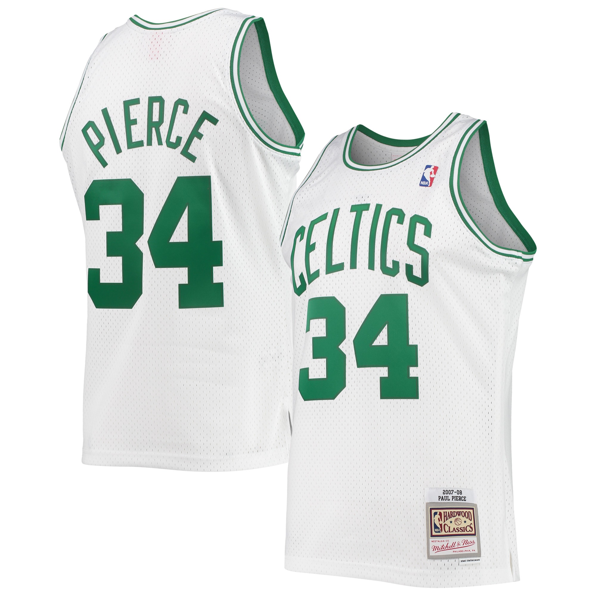 [SJH] Women's Paul Pierce Boston Celtics Hardwood Classics Swingman Jersey - White