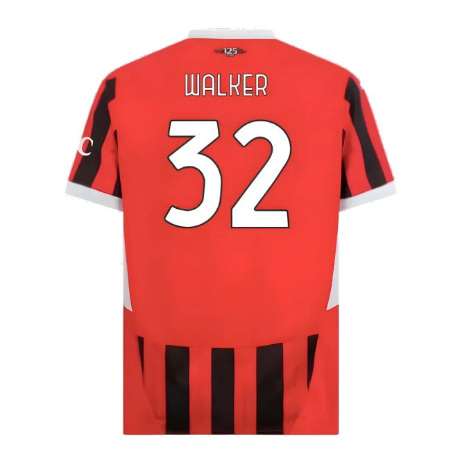 Acm Ac Milan Home Shirt Walker #32 Official Licensed Supporter 202...