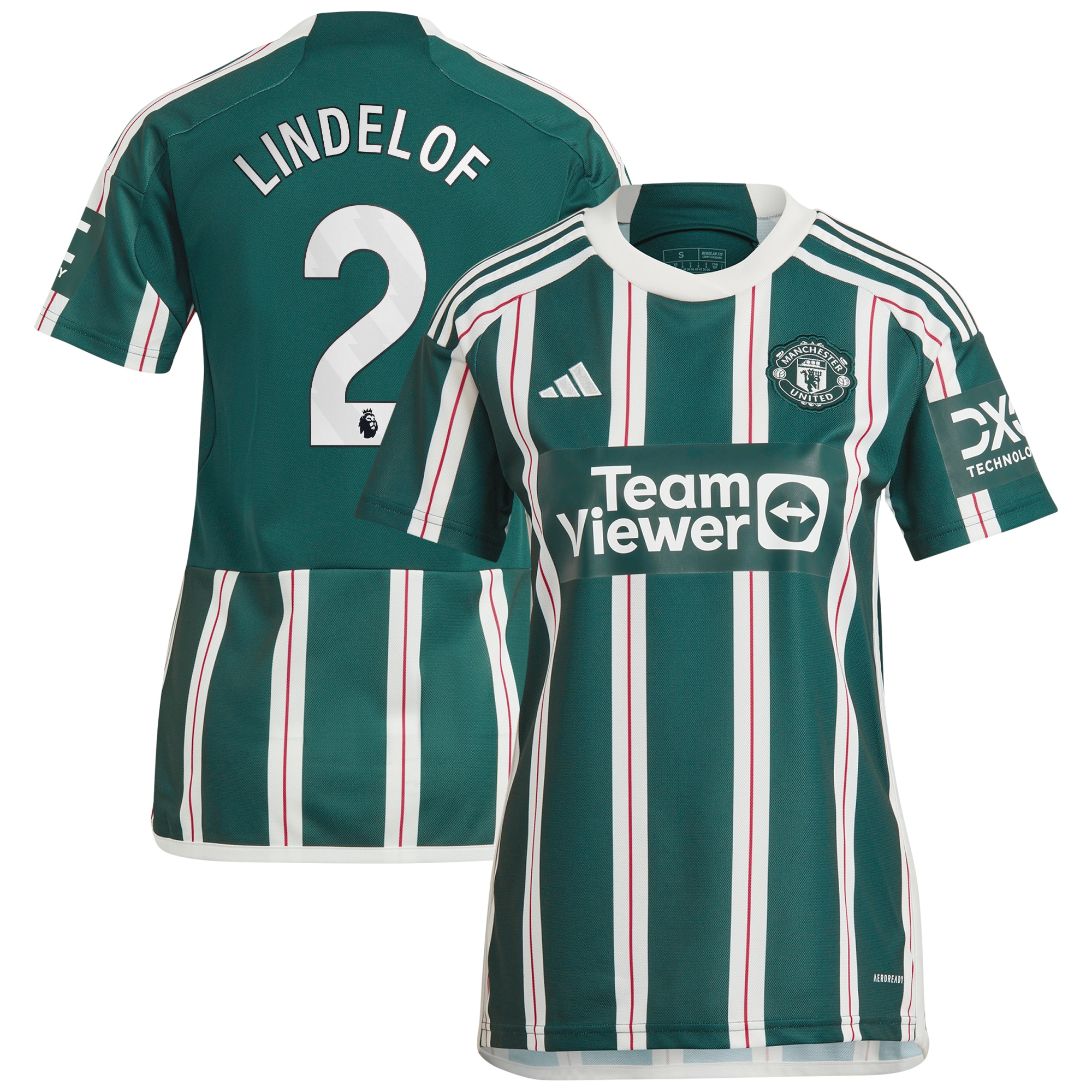 [ESK] Victor Lindelof Manchester United Women's 2023/24 Away Replica Player Jersey - Green