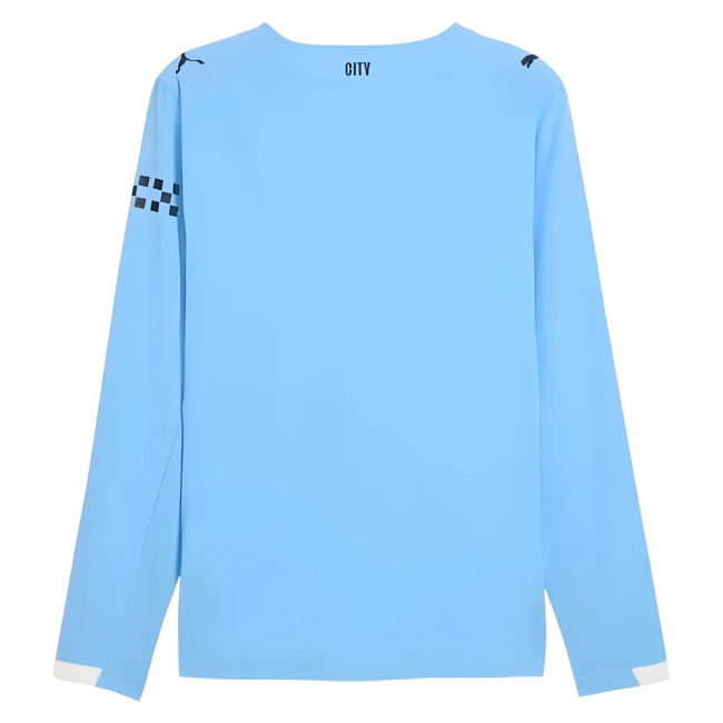 2025-2026 Man City Authentic Long Sleeve Home Shirt (De Bruyne 17)