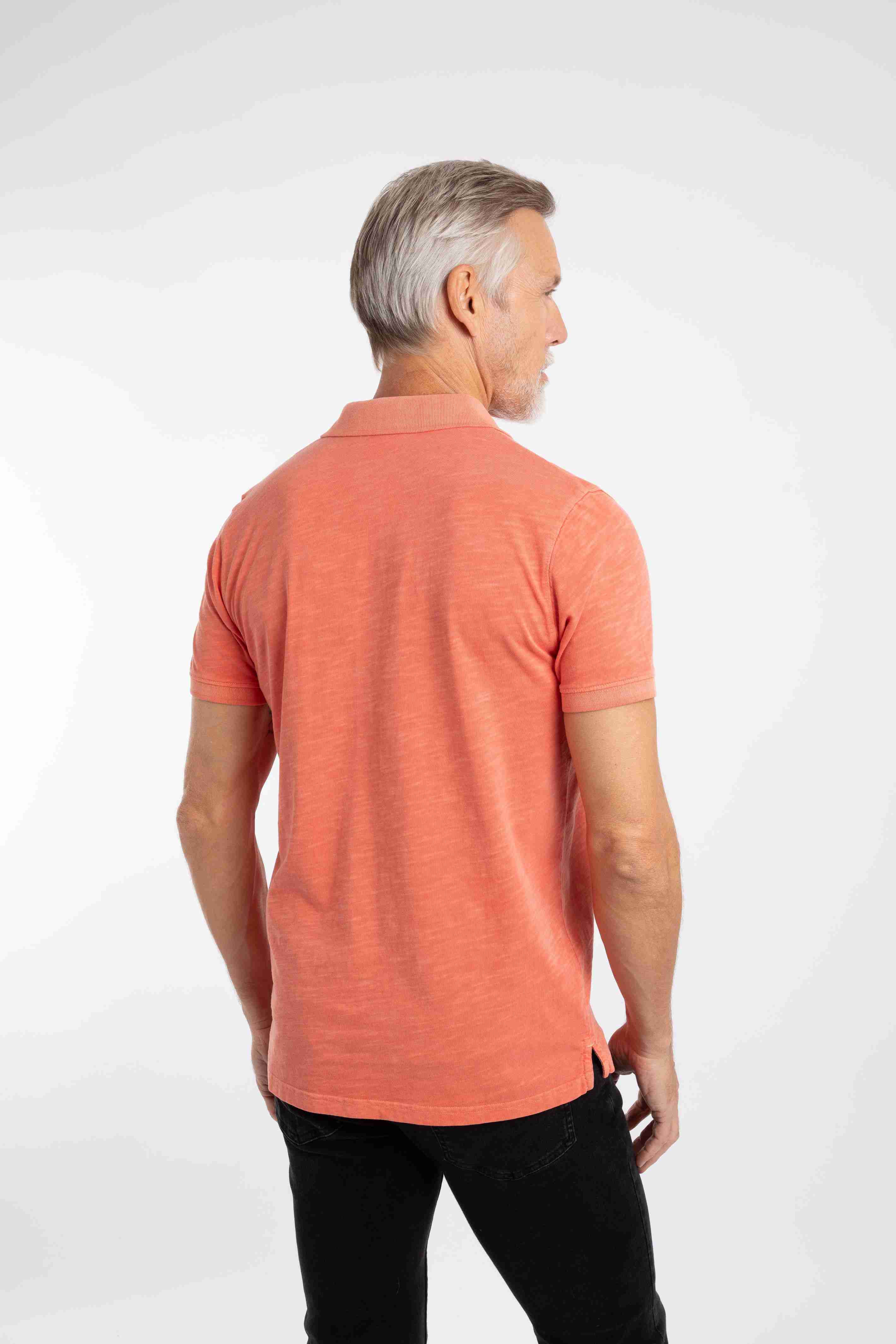 Indy Slub Polo Shirt Dark Coral
