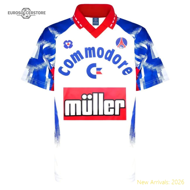 Psg 1992 Home Retro Football Shirt Ajaccio Football Gear