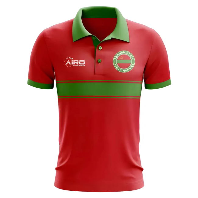 Quality Transnistria Concept Stripe Polo Shirt (Red) Performance