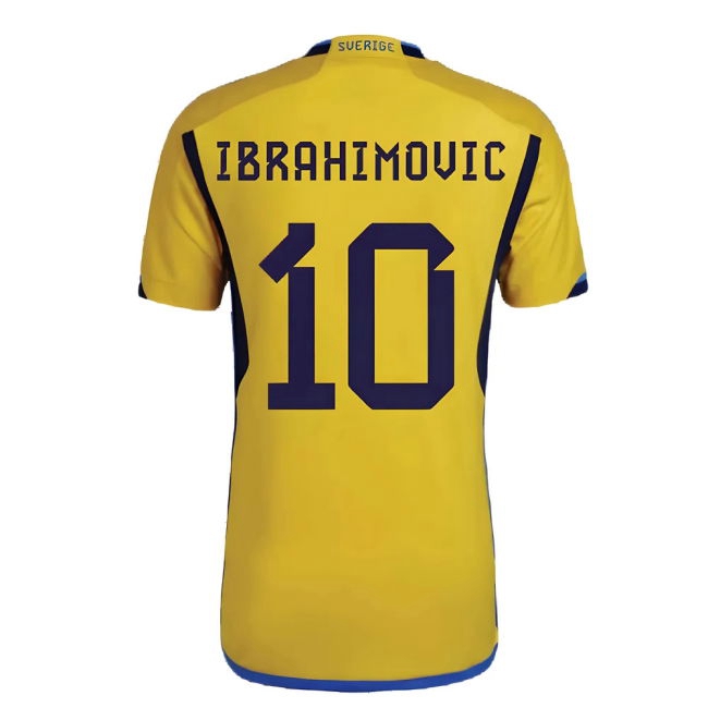 IBRAHIMOVIC 10 Replica Quality Sweden Home Supporter Shirt (Adults)