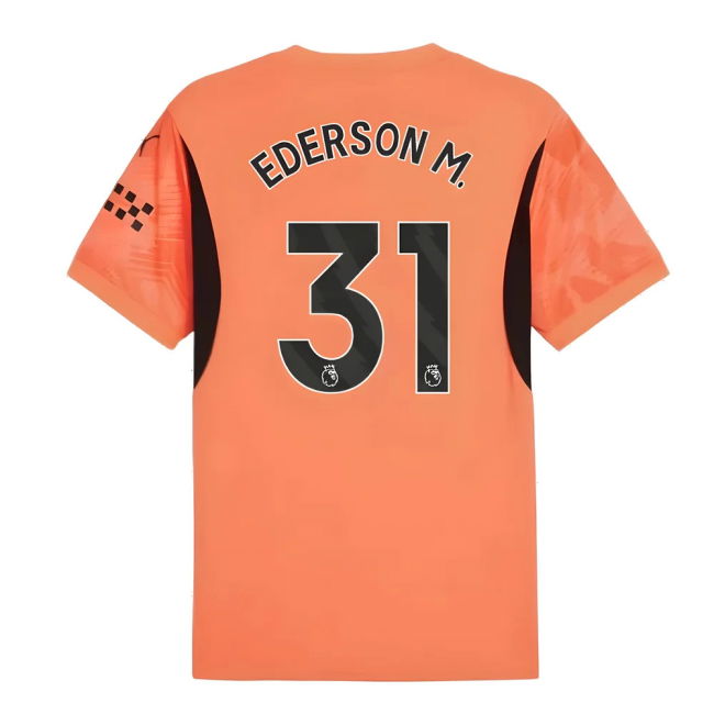 2024-2025 Man City Home Goalkeeper Shirt (Neon Sun) (Ederson M. 31)