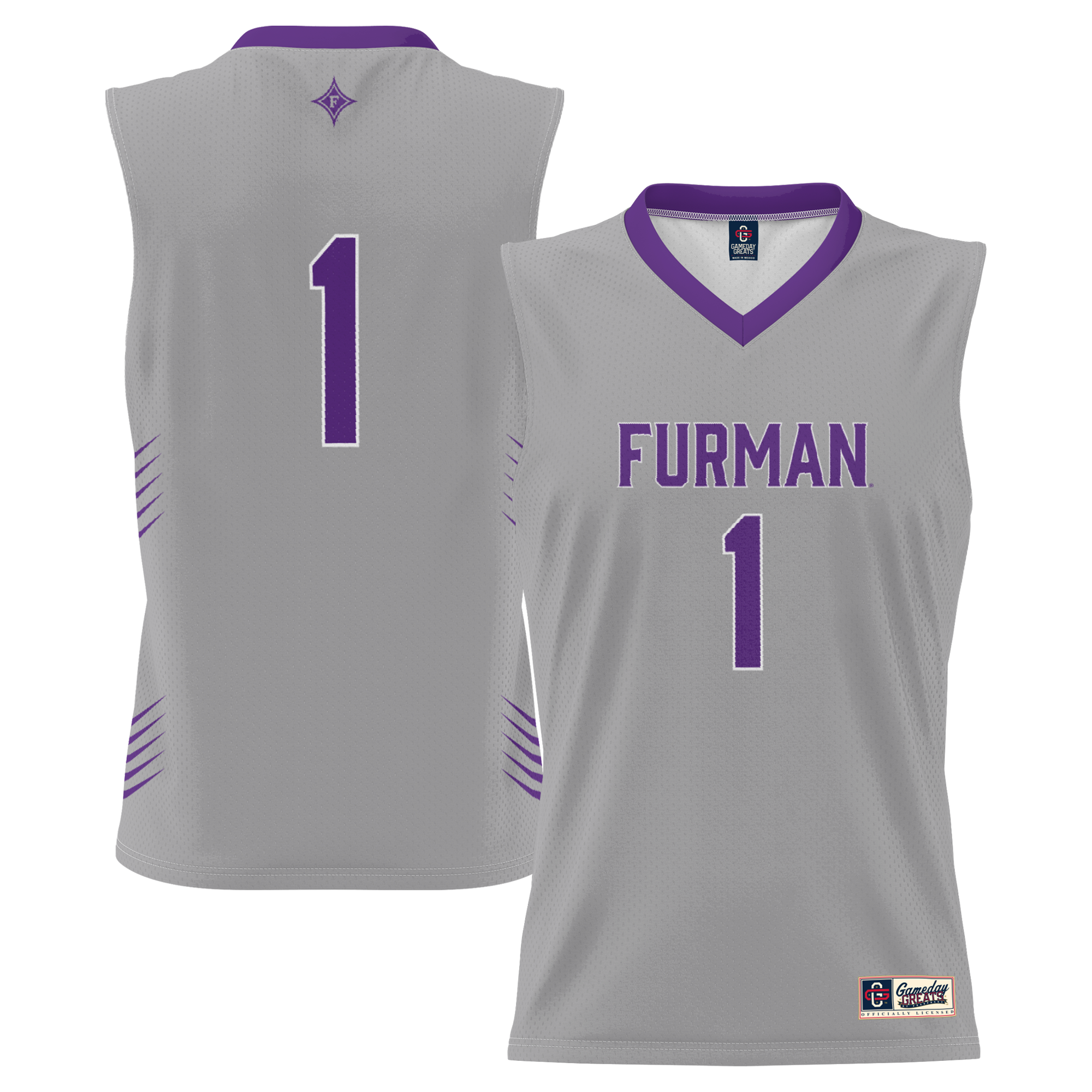 [NJP] Furman Paladins GameDay Greats Lightweight Basketball Jersey - Gray
