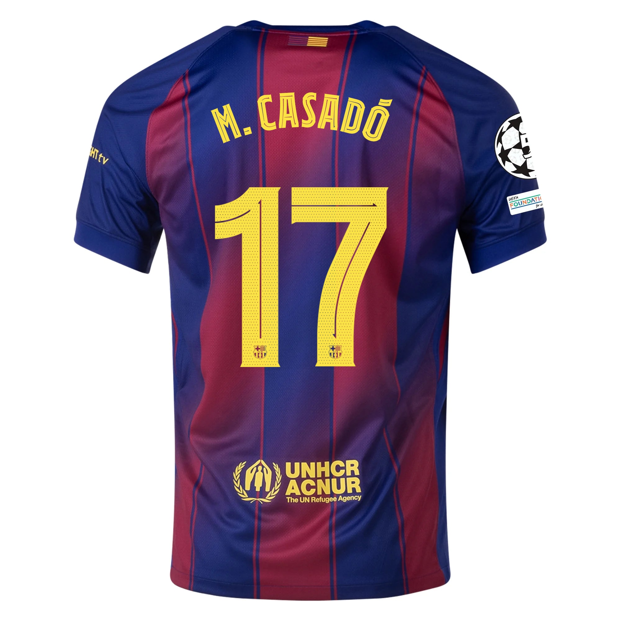 Barcelona Gold) 2025-2026 UCL Home Jersey – Authentic Shirt