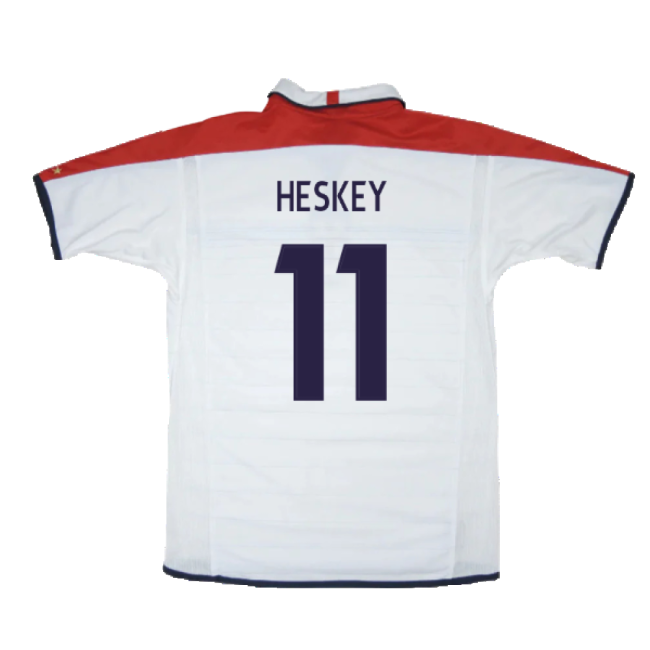 England 2003-05 Home Shirt ((Very Good) L) (Heskey 11)