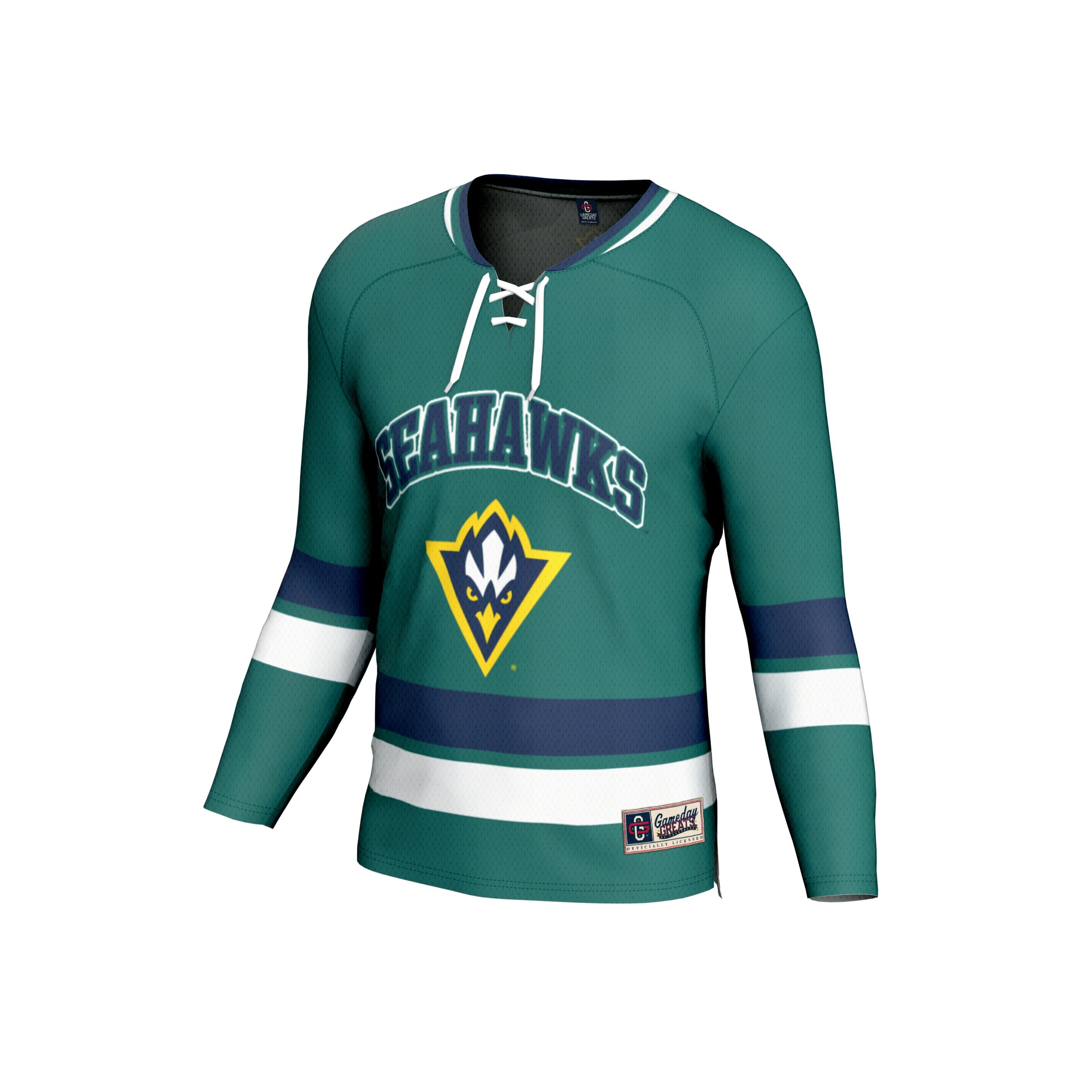 [DDG] UNC Wilmington Seahawks GameDay Greats Youth Hockey Jersey - Teal