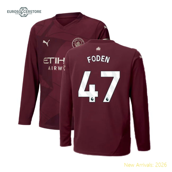 Premium Man City Kids Jersey Foden 2024-2025 Dri-fit Machine-washable