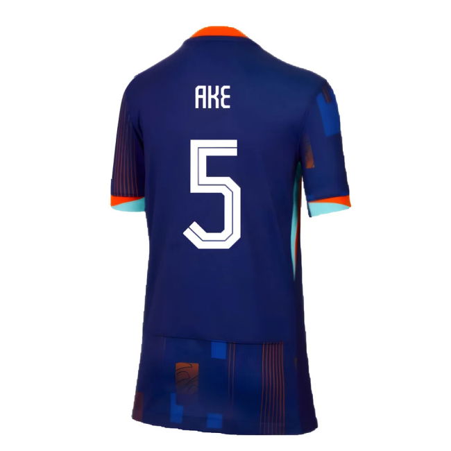 Ake 5 Netherlands Football Team Sleek Away Match Shirt (Kids)