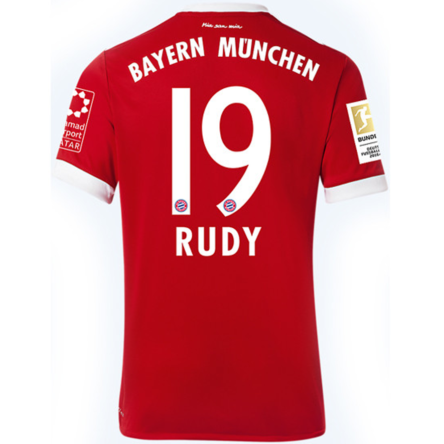 1718 Bayern Munich Retro Home Shirt Rudy 19 - Official Replica 3251