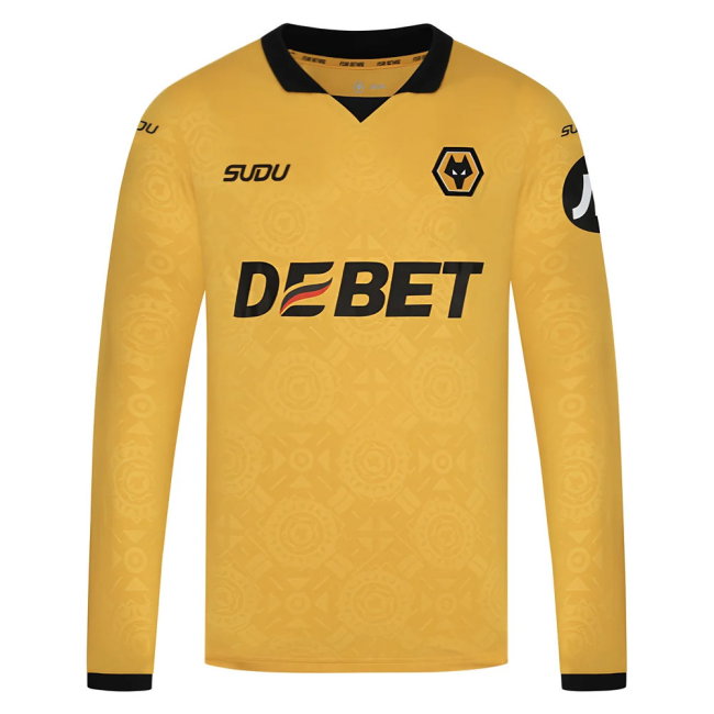 2025-2026 Wolves Long Sleeve Home Shirt (Traore 6)